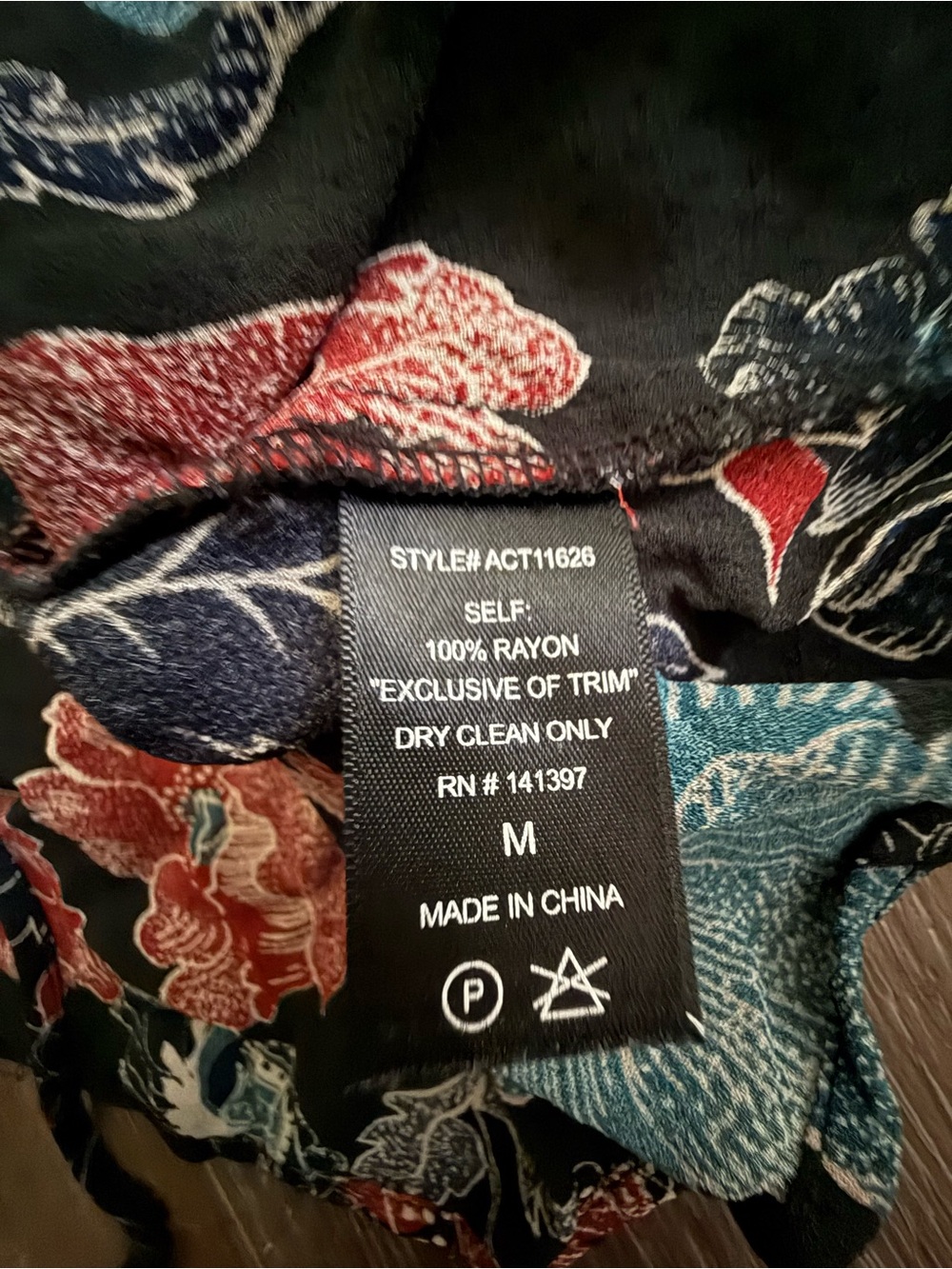 ASTR The Label Black Floral Puff Sleeve Peasant Blouse Medium Cottagecore - Picture 4 of 6